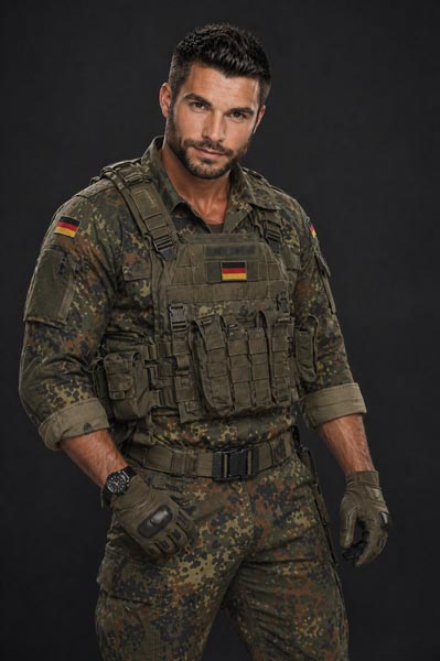 Stripper Berlin als Soldat