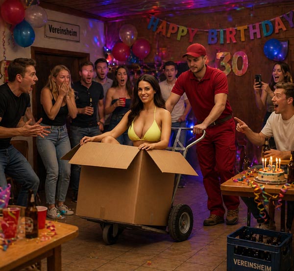 Stripperin aus Paket